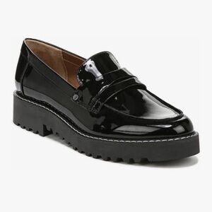 Franco Sarto Glossy Black Loafers
